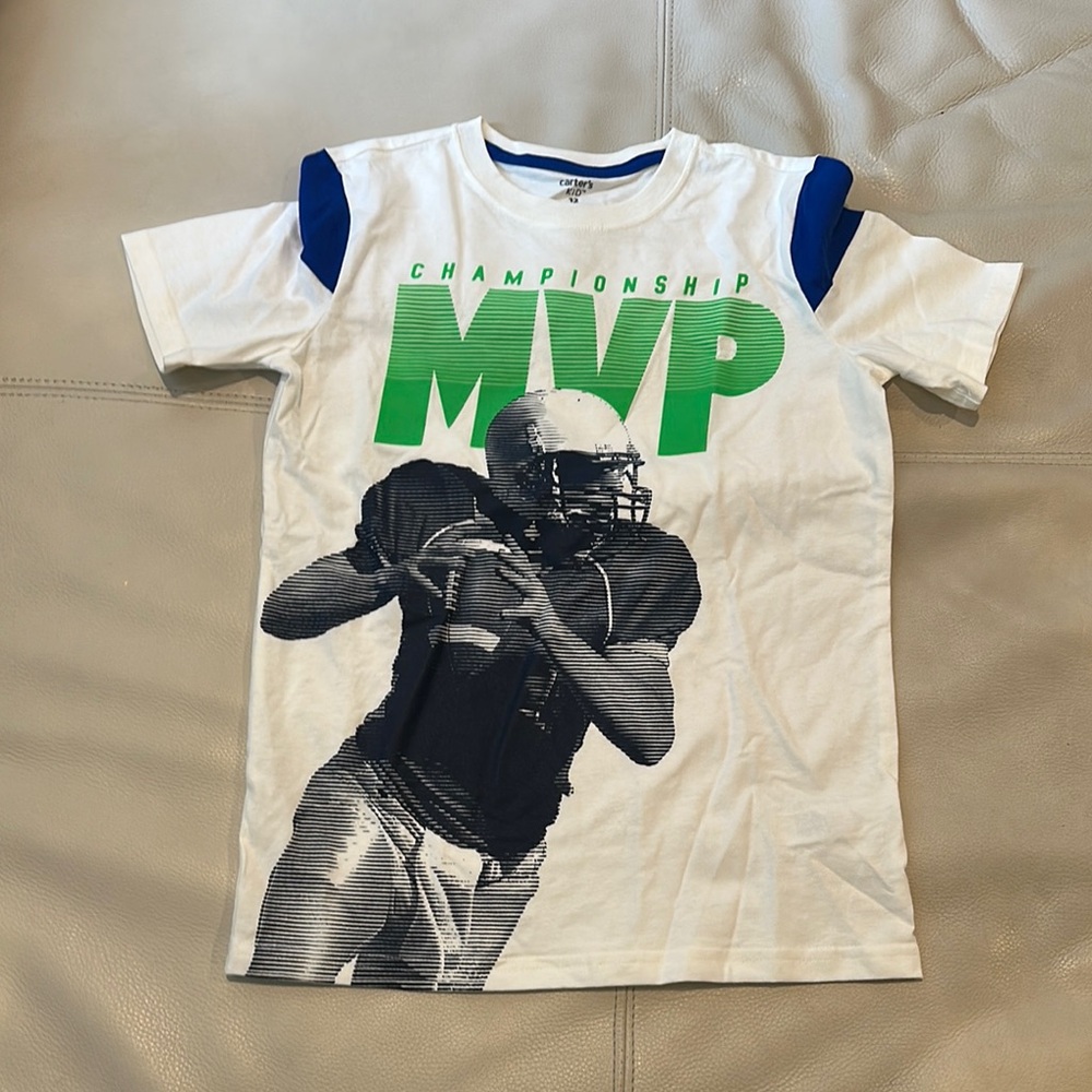 Carter's Classic White and Blue Short Sleeve Tees